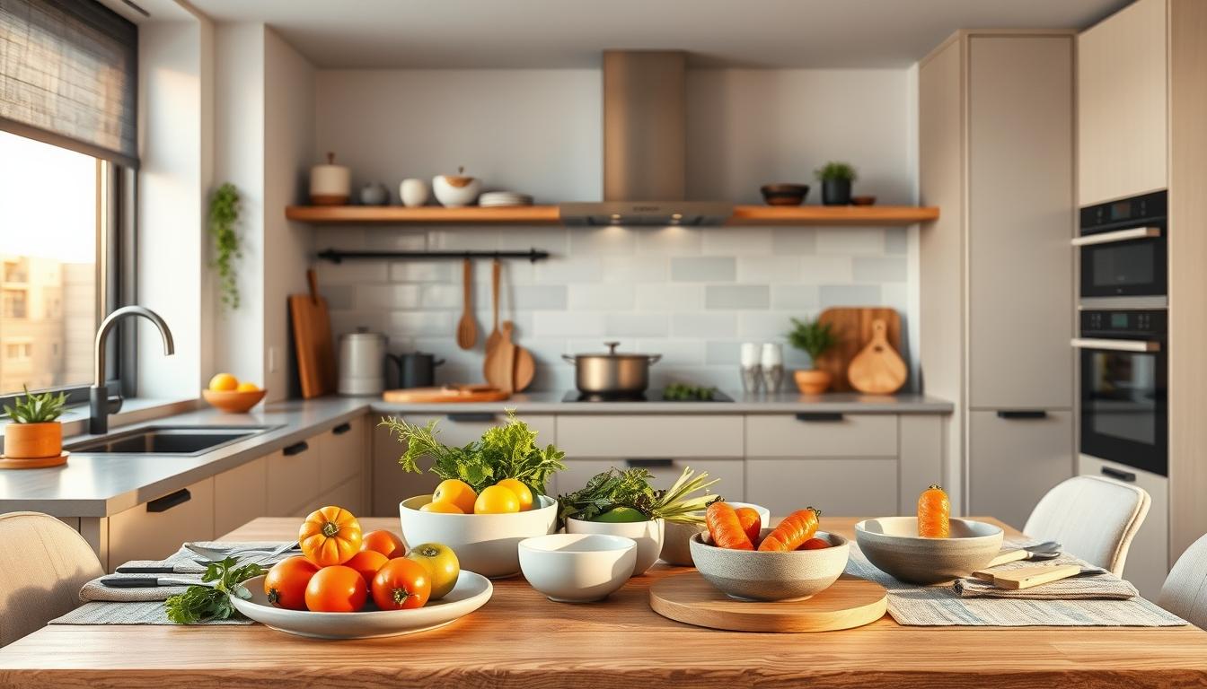Ingredients prepared for a simple home dinner